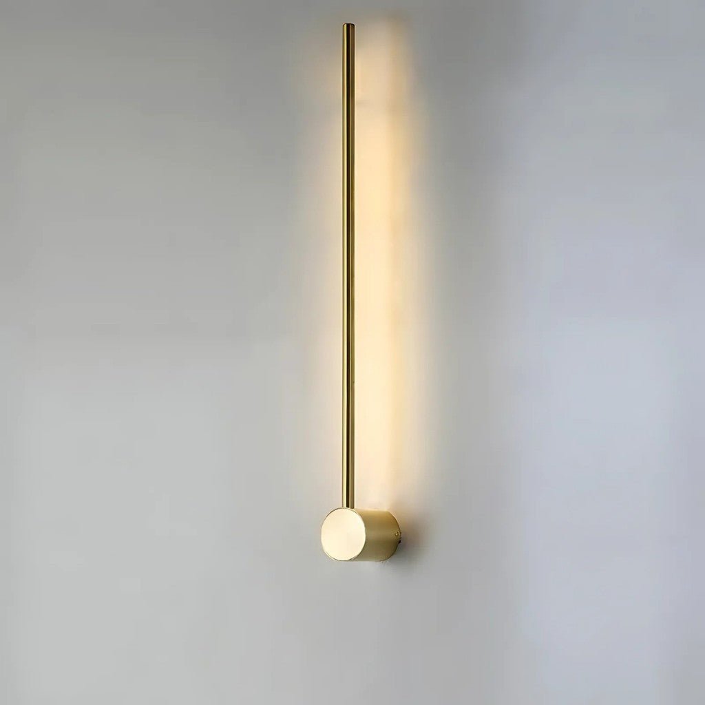 Minimalistische LED-Wandleuchte aus Aluminium 60–80 cm Schwarz Gold Wohnzimmer Schlafzimmer Flur Modernes, schlichtes Design | Sansoti