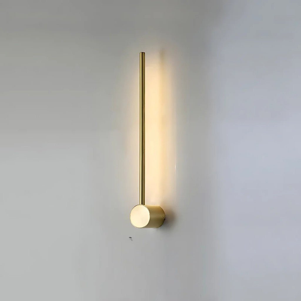Minimalistische LED-Wandleuchte aus Aluminium 60–80 cm Schwarz Gold Wohnzimmer Schlafzimmer Flur Modernes, schlichtes Design | Sansoti