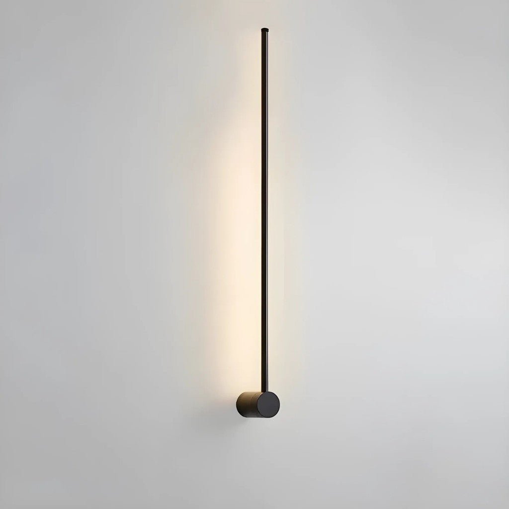 Minimalistische LED-Wandleuchte aus Aluminium 60–80 cm Schwarz Gold Wohnzimmer Schlafzimmer Flur Modernes, schlichtes Design | Sansoti