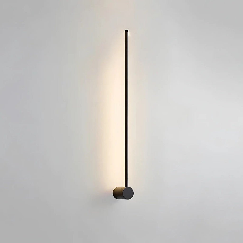 Minimalistische LED-Wandleuchte aus Aluminium 60–80 cm Schwarz Gold Wohnzimmer Schlafzimmer Flur Modernes, schlichtes Design | Sansoti