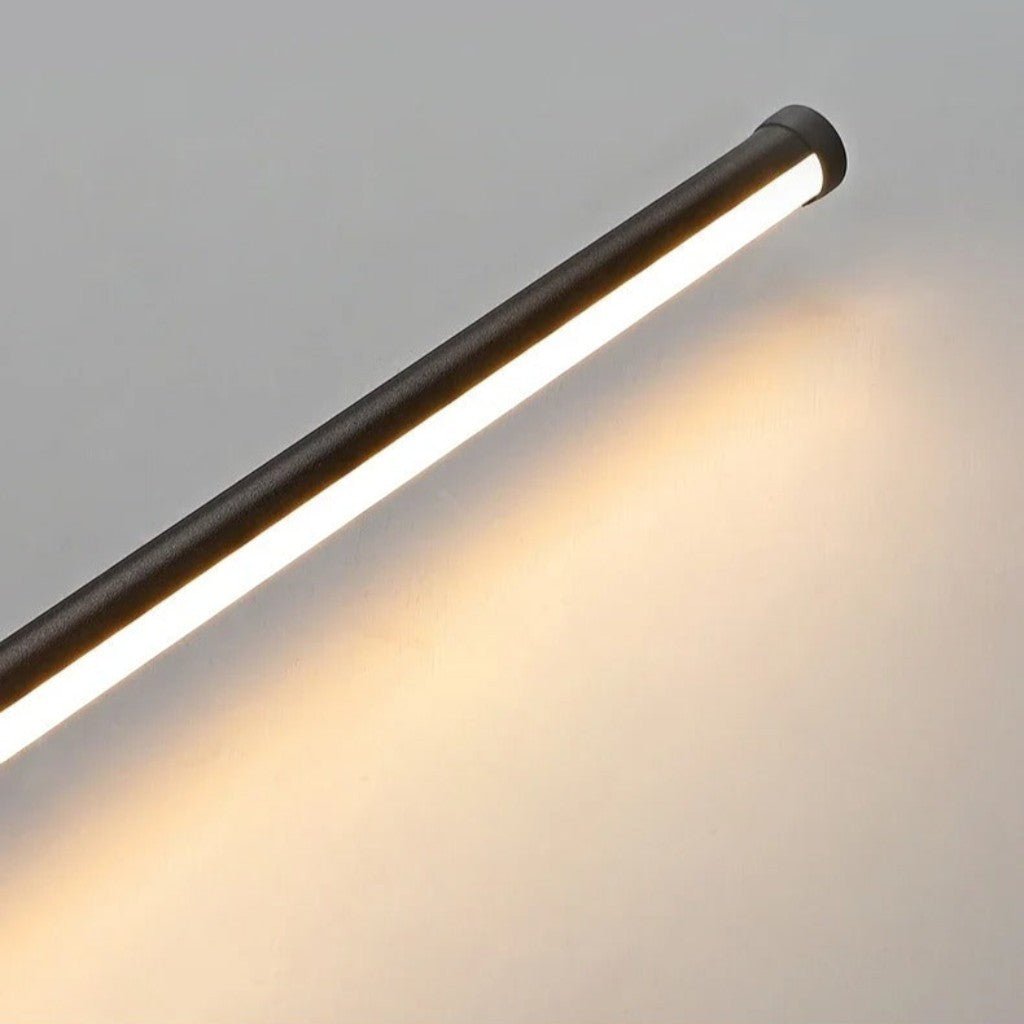 Minimalistische LED-Wandleuchte aus Aluminium 60–80 cm Schwarz Gold Wohnzimmer Schlafzimmer Flur Modernes, schlichtes Design | Sansoti