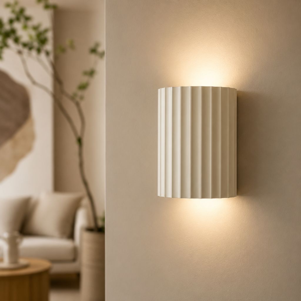 Wandlamp Geribbeld Hars G9 Pastellicht Omhoog Omlaag Verlichting Gangen Slaapkamer Trappenhuis Kinderkamer | Sansoti