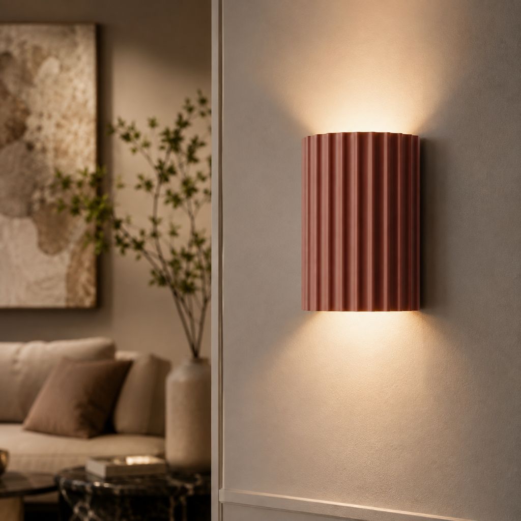 Wandlamp Geribbeld Hars G9 Pastellicht Omhoog Omlaag Verlichting Gangen Slaapkamer Trappenhuis Kinderkamer | Sansoti