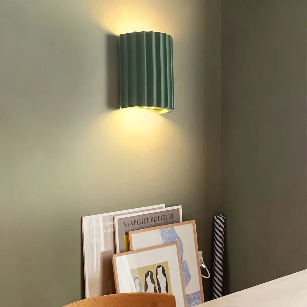 Wandlamp Geribbeld Hars G9 Pastellicht Omhoog Omlaag Verlichting Gangen Slaapkamer Trappenhuis Kinderkamer | Sansoti