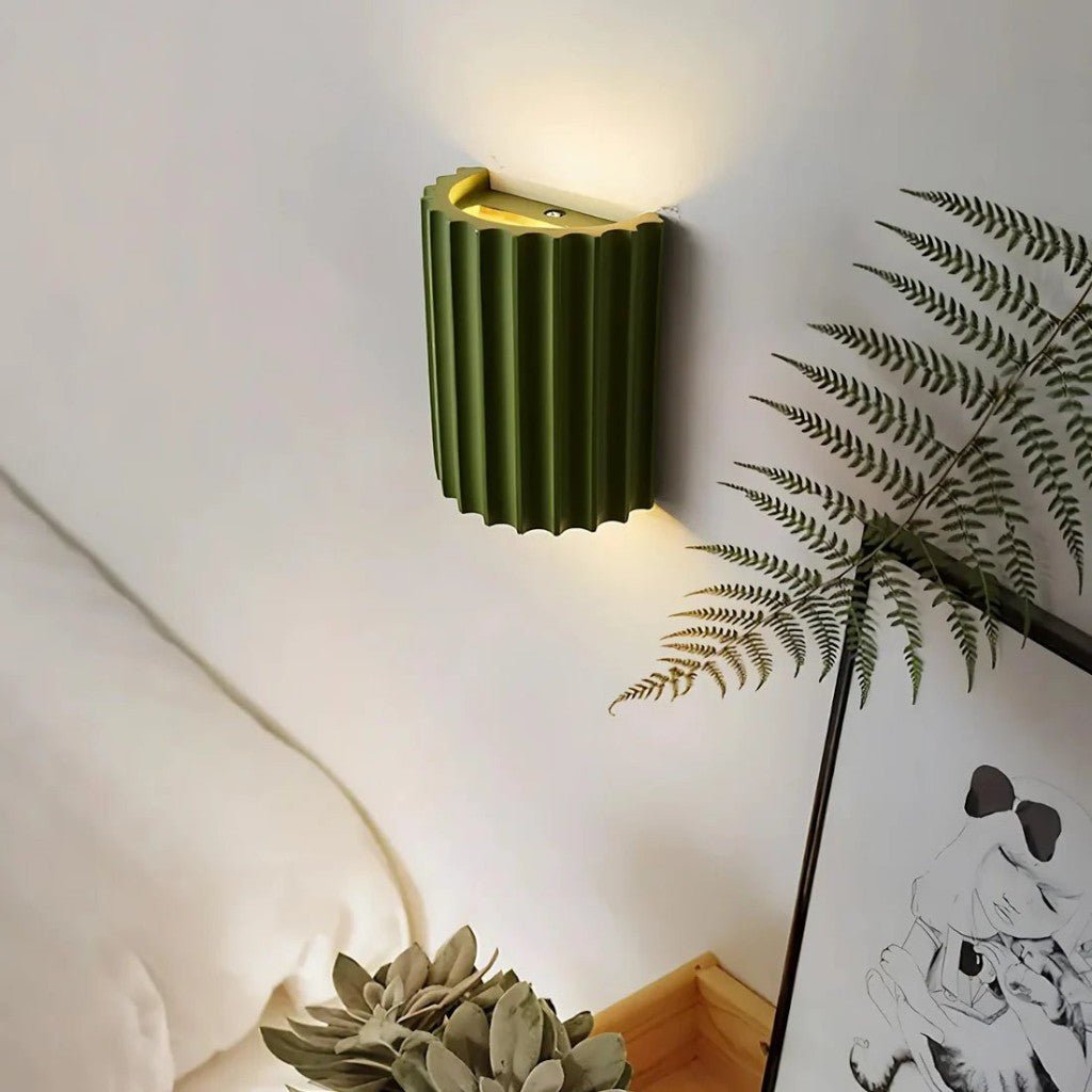 Wandlamp Geribbeld Hars G9 Pastellicht Omhoog Omlaag Verlichting Gangen Slaapkamer Trappenhuis Kinderkamer | Sansoti