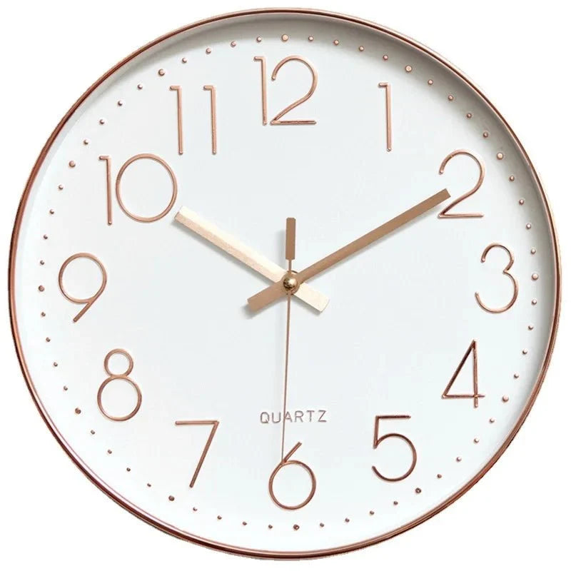 Wanduhr mit leisem Uhrwerk, skandinavisches minimalistisches Design, 30 cm, Wohnzimmer, Schlafzimmer, Büro, Dekoration | Sansoti