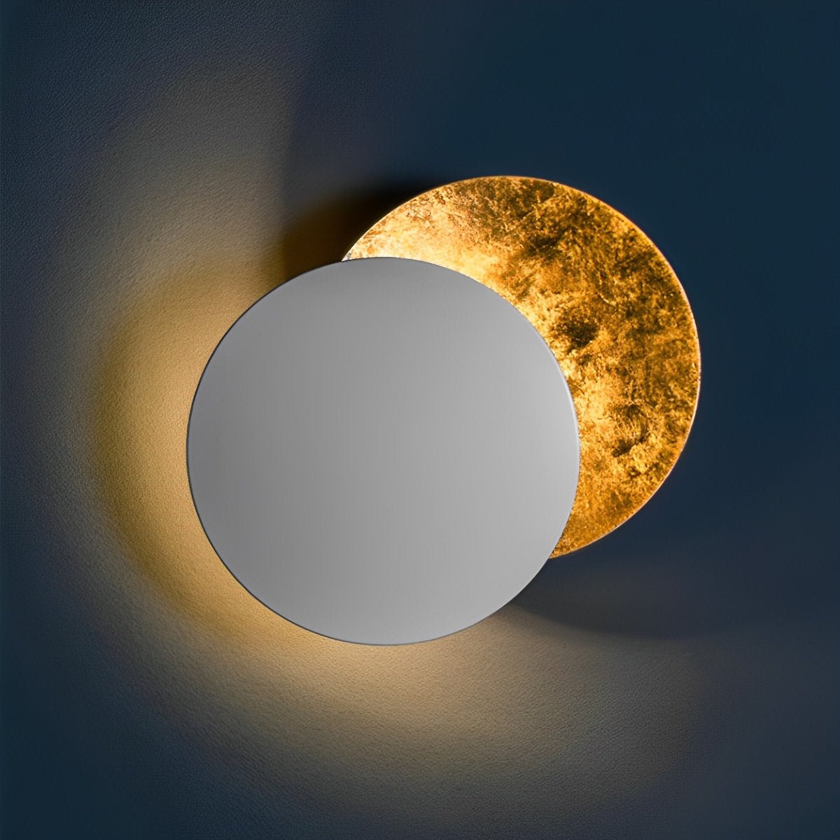 Wandlamp Eclipse Ijzer Koper Goud Woonkamer Slaapkamer Maanlamp Decoratieve Wandverlichting Eclips Sfeerverlichting Hotel Gangpad Artistiek | Sansoti