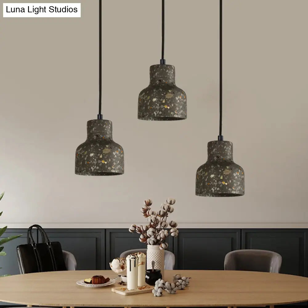 Lampa wisząca z cementu terrazzo, oświetlenie stołu jadalnego, industrialny design, lampa pendel, oprawka E26 E27, styl nordycki | Sansoti
