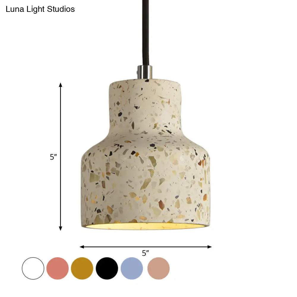Lampa wisząca z cementu terrazzo, oświetlenie stołu jadalnego, industrialny design, lampa pendel, oprawka E26 E27, styl nordycki | Sansoti