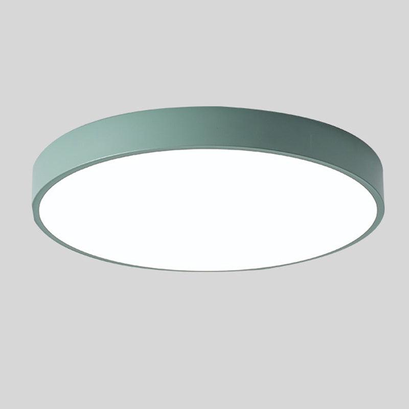 Scandinavian Ceiling Lamp with Wood Accent Macaron Shape Modern Ambient Lighting Living Room Bedroom | Sansoti