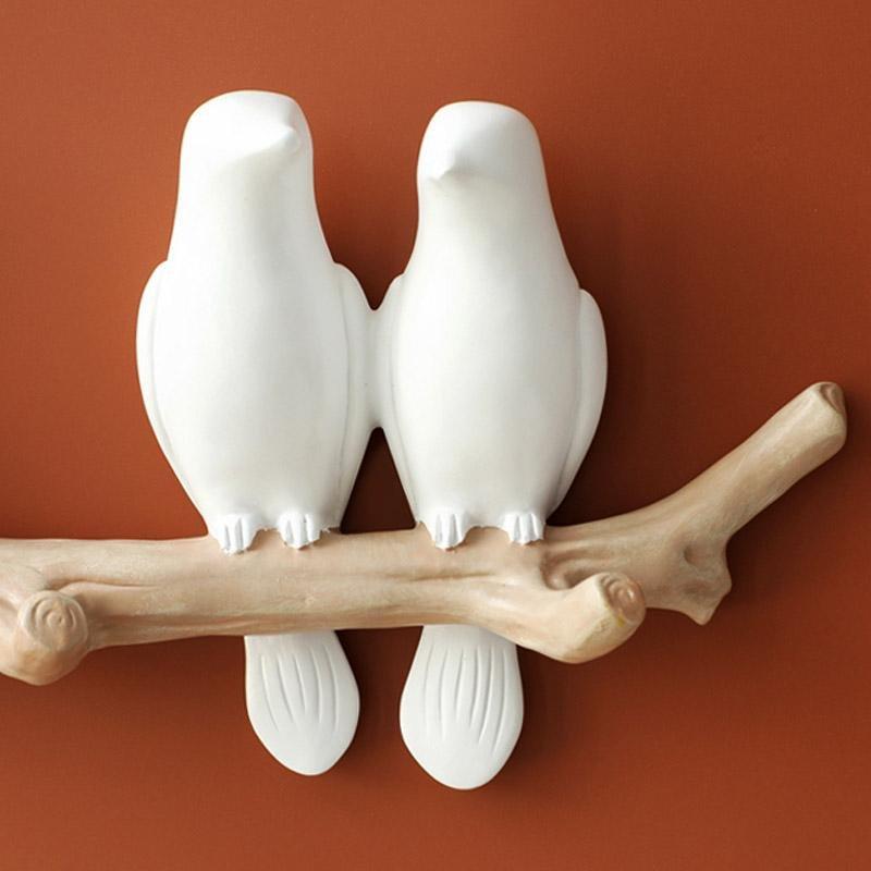 Decoratieve Wandhaak met Vogelontwerp – Harskunst voor Hal, Slaapkamer en Badkamer – Stijlvolle Opbergoplossing met Natuurlijke Charme | Sansoti