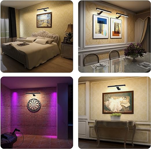 Lampe de tableau sans fil avec bras réglable et télécommande pour éclairage artistique et décoration murale | Restfield