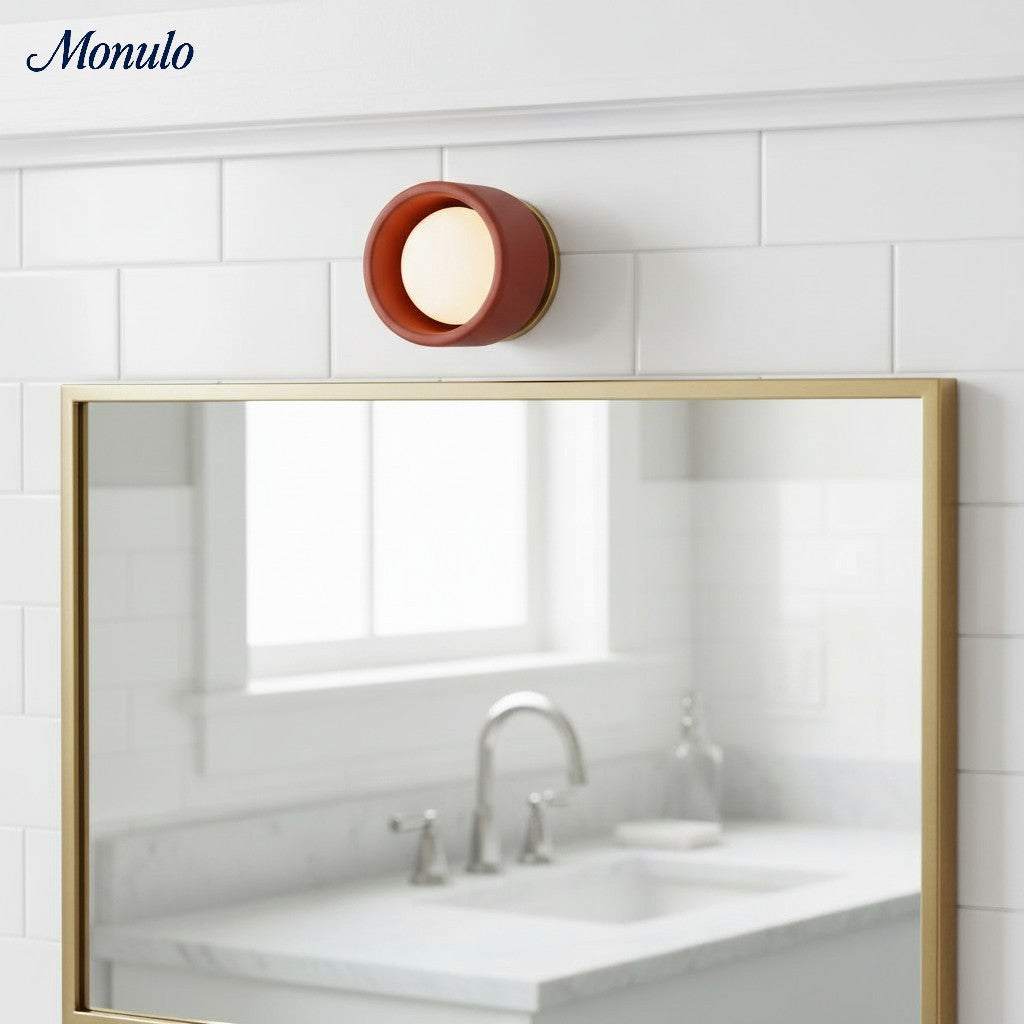 Keramische Ronde Wandlamp Wit Minimalistisch Flush Mount Verlichting voor Hal en Gang | Sansoti