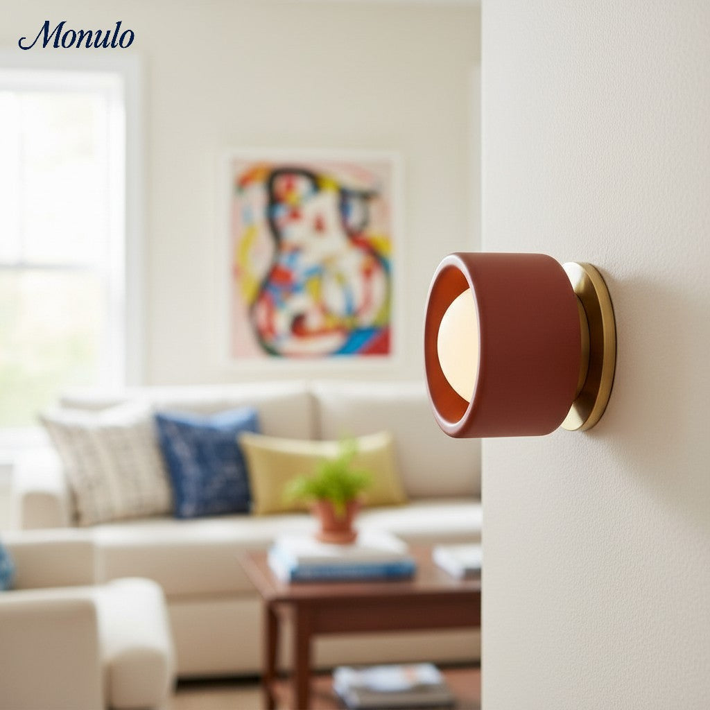 Keramische Ronde Wandlamp Wit Minimalistisch Flush Mount Verlichting voor Hal en Gang | Sansoti