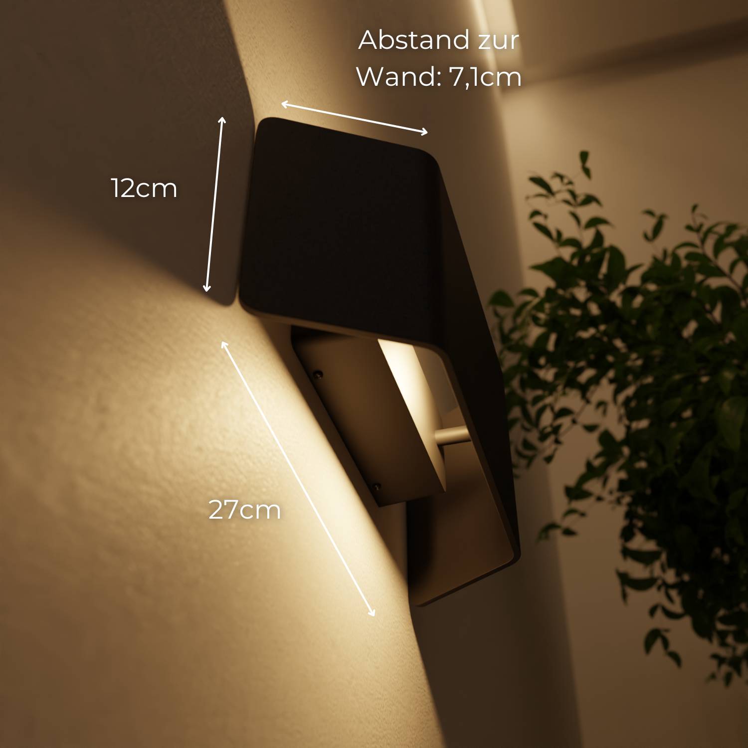 Moderne wandlamp met warm 2700k licht en ip54 bescherming voor binnen en buiten | Sansoti