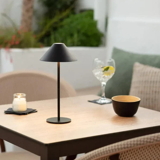 Draadloze LED Tafellamp Touch Dimbaar 20u Batterij IP54 Binnen Buiten Warm Wit 3000K Lantaarn Design | Sansoti