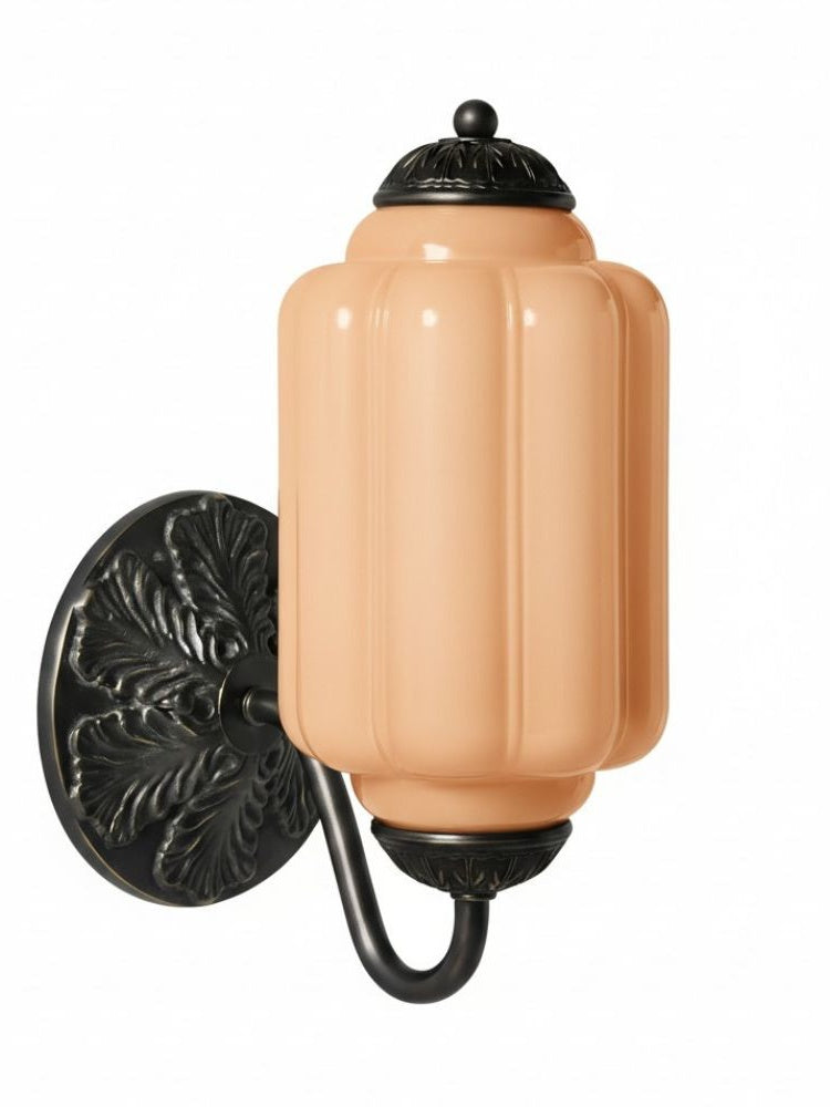 Melkglazen Wandlamp Eloise voor Hal en Slaapkamer | Vintage Wandverlichting met Melkwit Glas | Sansoti