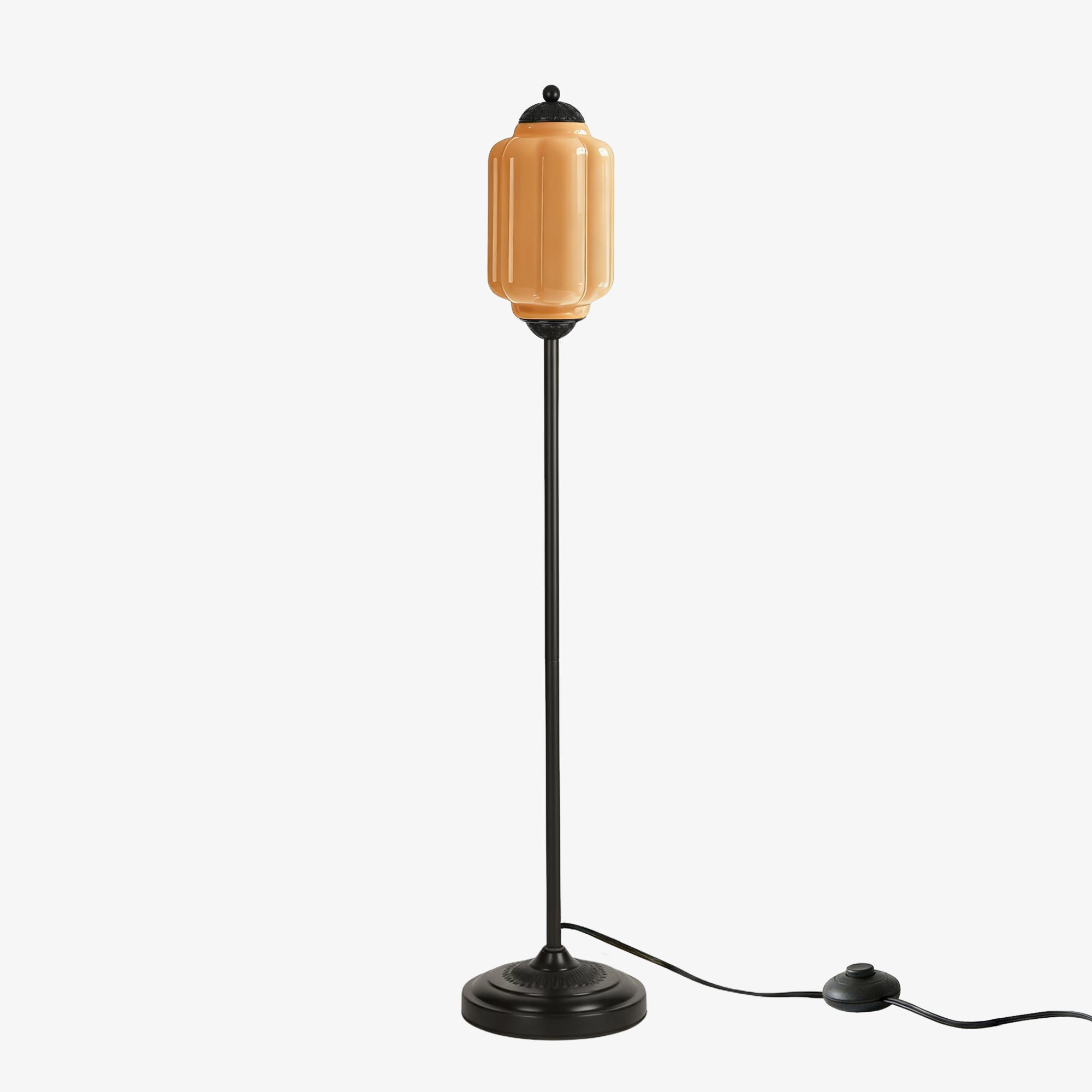 Decoratieve Glazen Pompoen Vloerlamp Retro Organische Stijl Woonkamer Staande Lamp | Sansoti