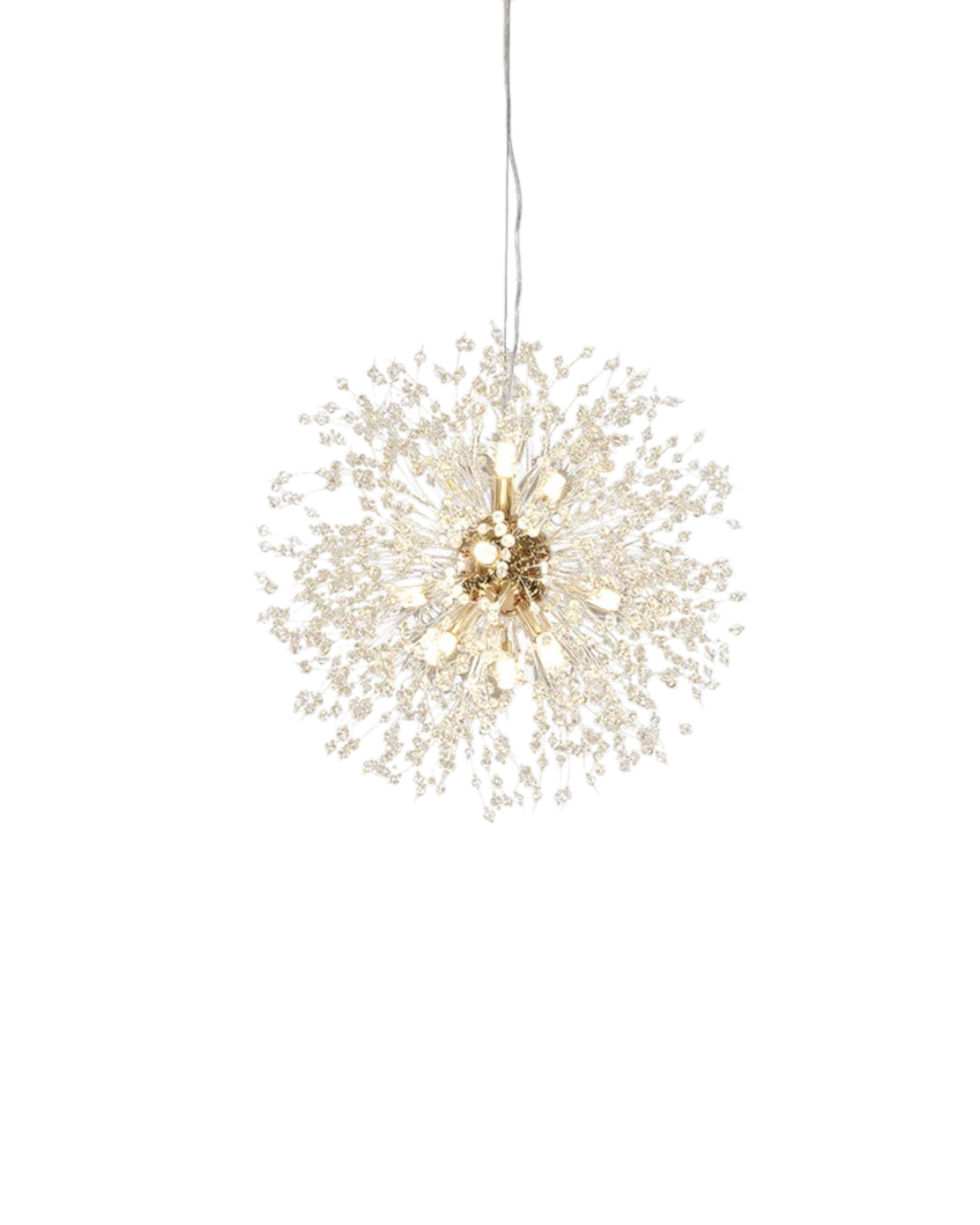 Stervormige Kroonluchter met Metalen Takken Goud Zilver voor Woonkamer Eetkamer Modern Interieur Hanglamp Plafondverlichting 40-60cm | Sansoti