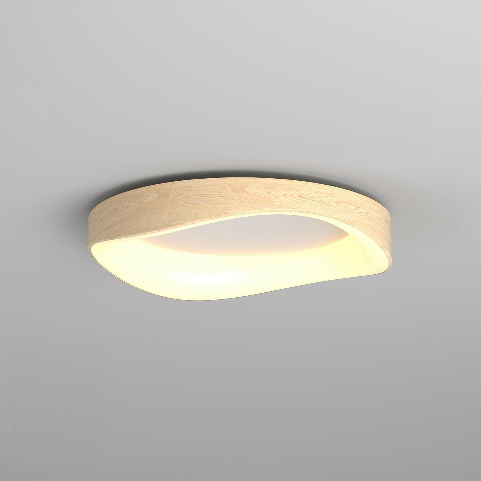 Plafonnier LED Effet bois Scandinave Acrylique Fer Salon Chambre 40 50 60cm | Restfield