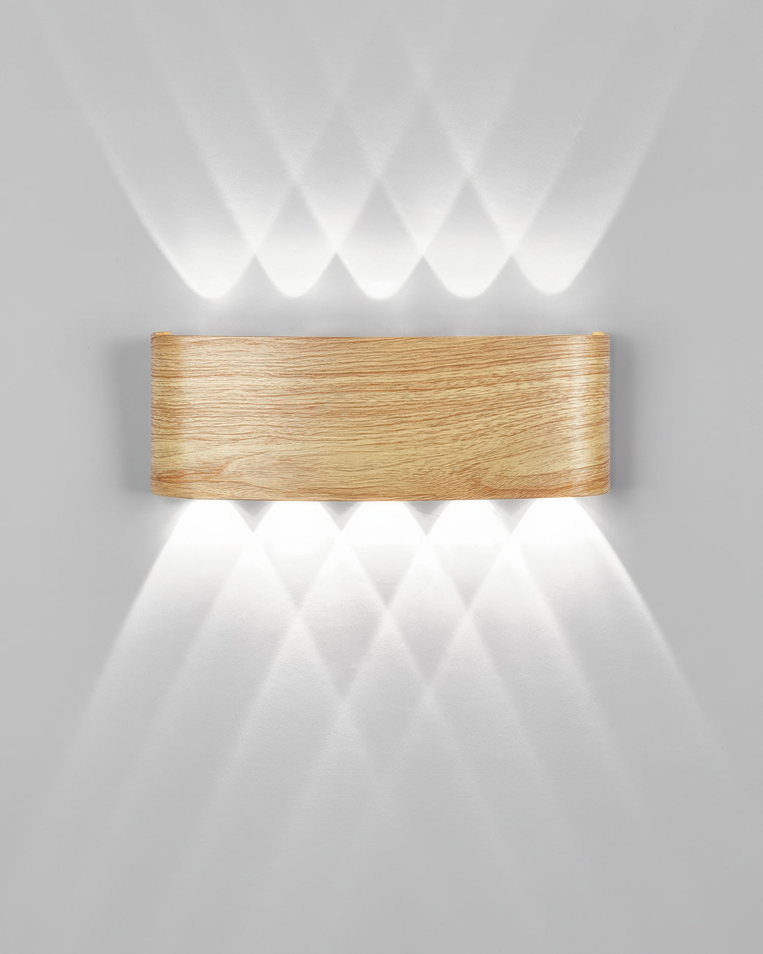 Wandlamp LED houtlook 10W warm wit 3000K binnen buiten IP65 wandverlichting modern design | Sansoti