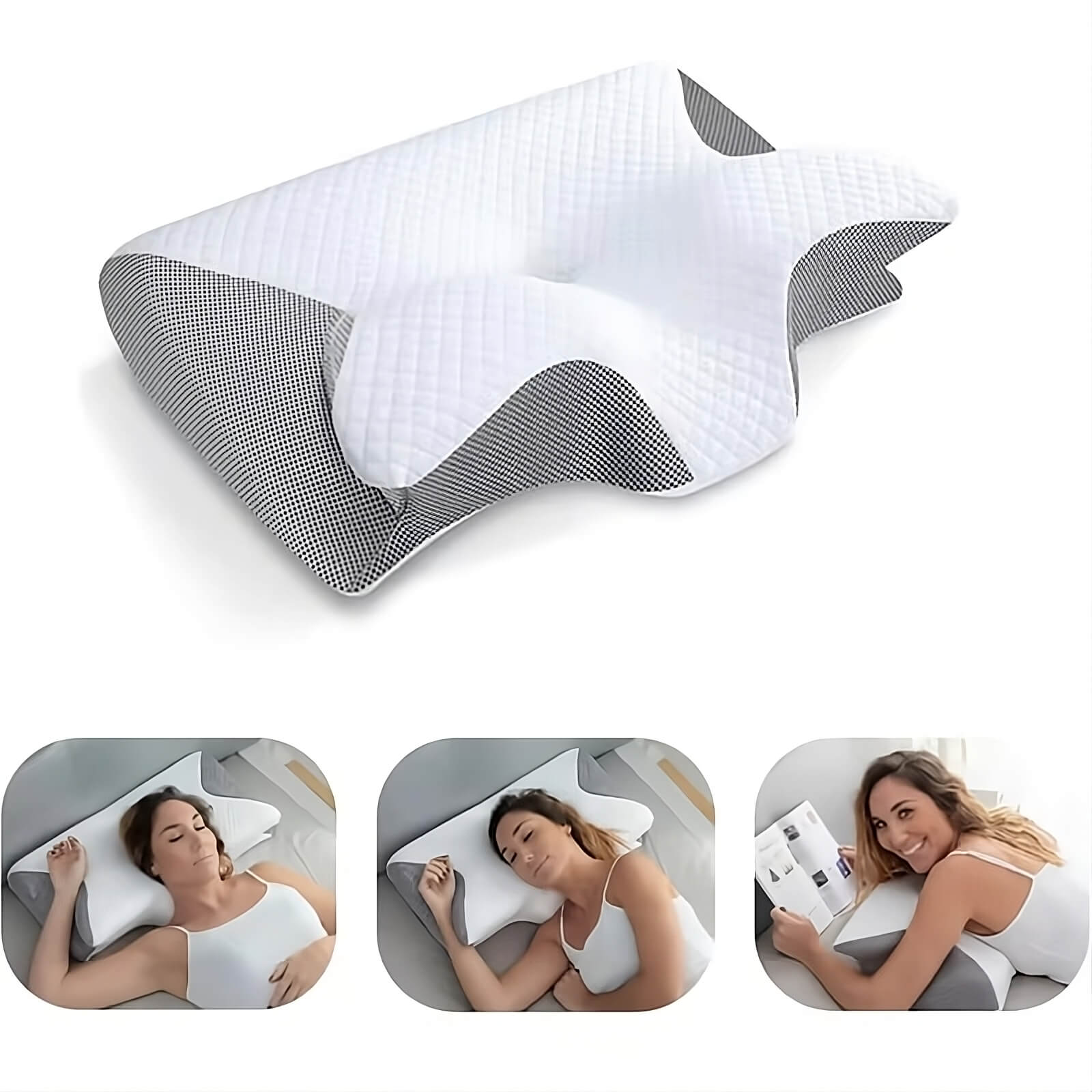 Orthopedisch Kussen Memory Foam Ergonomisch Neksteun Rug Verlichting Optimaal Slaapcomfort Traagschuim | Sansoti