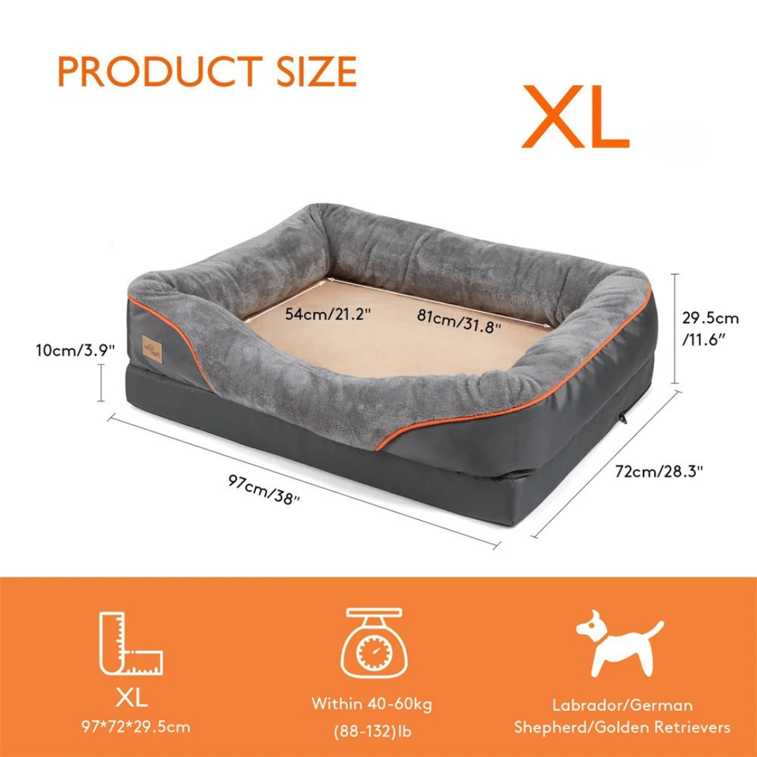Orthopedic Dog Bed Memory Foam XXL Large Dogs Joint Care Removable Cover Washable Comfort | Sansoti