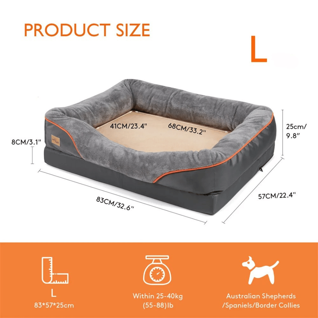 Orthopedic Dog Bed Memory Foam XXL Large Dogs Joint Care Removable Cover Washable Comfort | Sansoti