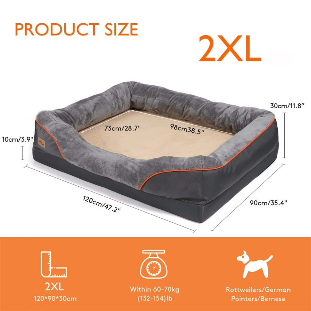 Orthopedic Dog Bed Memory Foam XXL Large Dogs Joint Care Removable Cover Washable Comfort | Sansoti