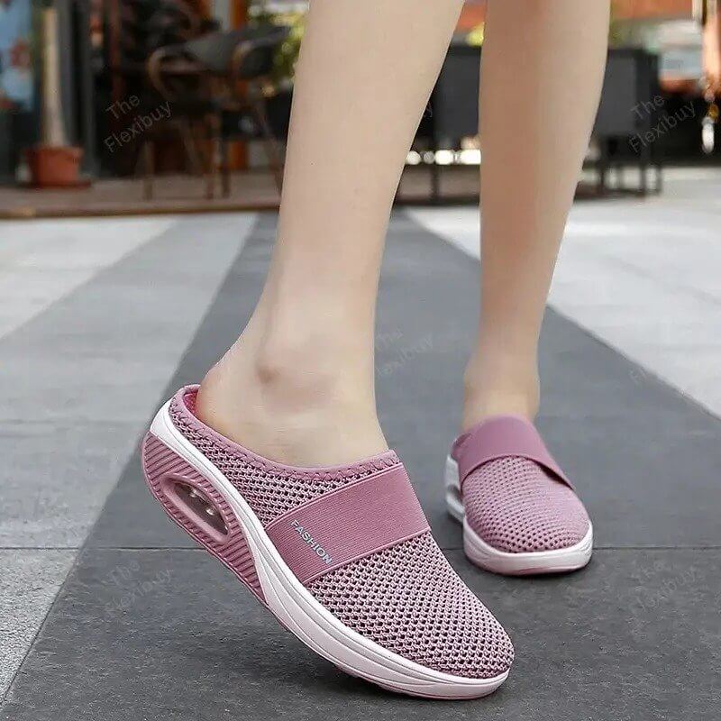 Baskets orthopédiques pour femmes avec amorti à coussin d’air, en mesh respirant, chaussures de marche antidérapantes, pointures 35-42 | Sansoti