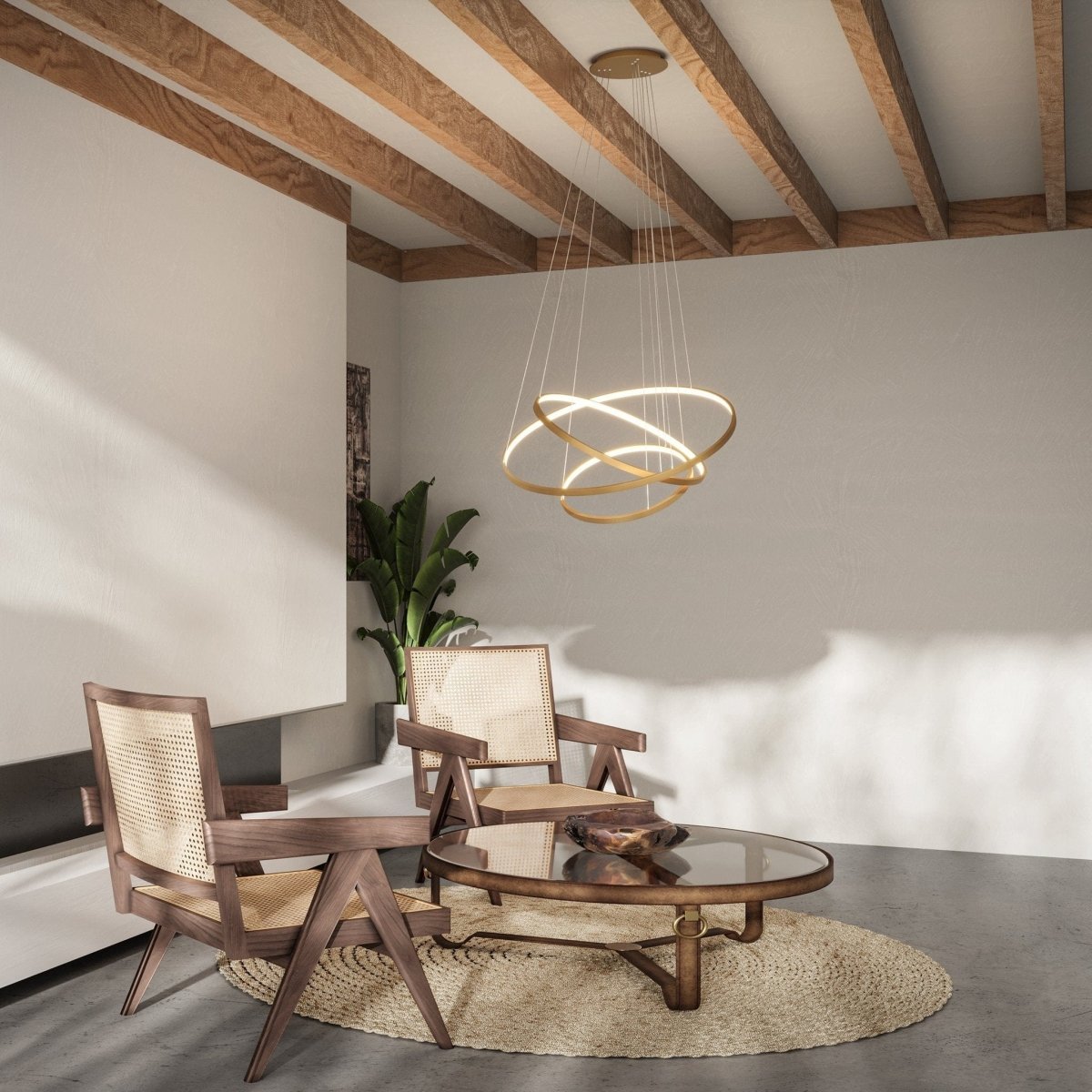 LED Hanglamp Ringen 70-55-40cm Dimbaar Aluminium Design | Sansoti