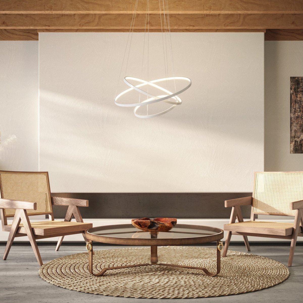 LED Hanglamp Ringen 70-55-40cm Dimbaar Aluminium Design | Sansoti
