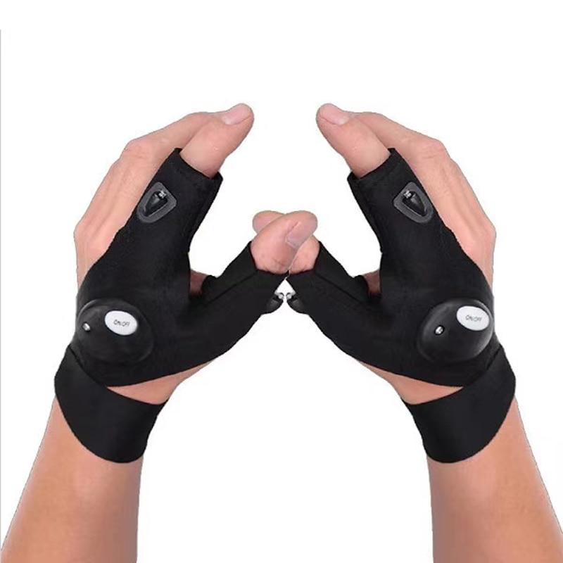 LED Vingerhandschoen met Licht Rechts Links Set voor Klussen Kamperen Vissen Fietsen Autoreparatie Handsfree | Sansoti
