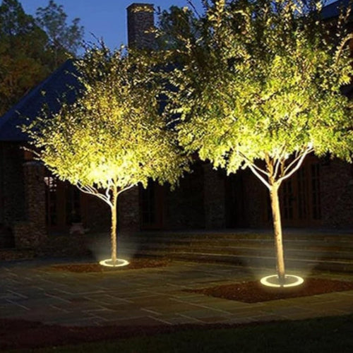 Outdoor LED Tree Base Lamp Garden Lighting Warm White Aluminum Glass 31 38 44 cm Pathway Terrace Garden Decorative | Sansoti