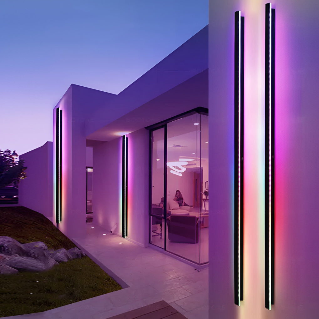 Moderne wasserdichte lineare Außenwandleuchte mit LED und IP65 Schutz | Restfield