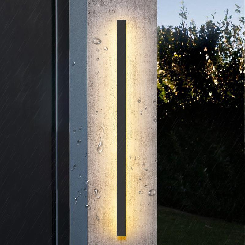 Moderne wasserdichte lineare Außenwandleuchte mit LED und IP65 Schutz | Restfield