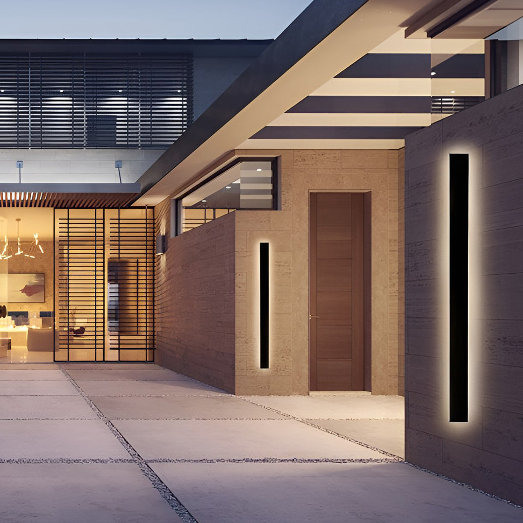 Moderne wasserdichte lineare Außenwandleuchte mit LED und IP65 Schutz | Restfield