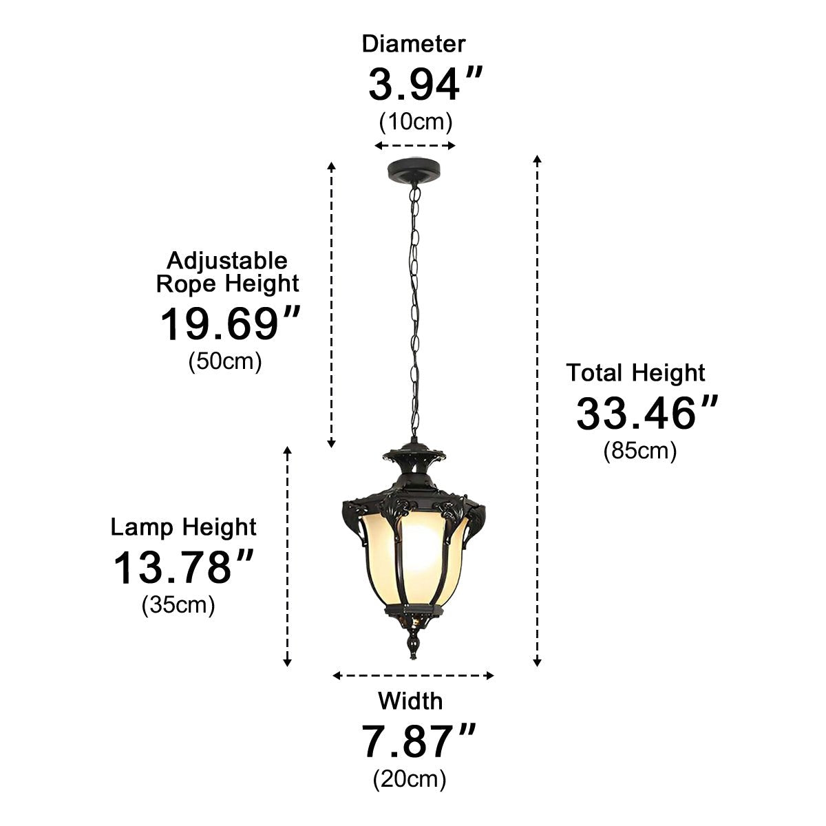 Suspension LED étanche pour extérieur, verre vintage et aluminium, IP65, lampe de jardin, éclairage de terrasse et de balcon | Sansoti