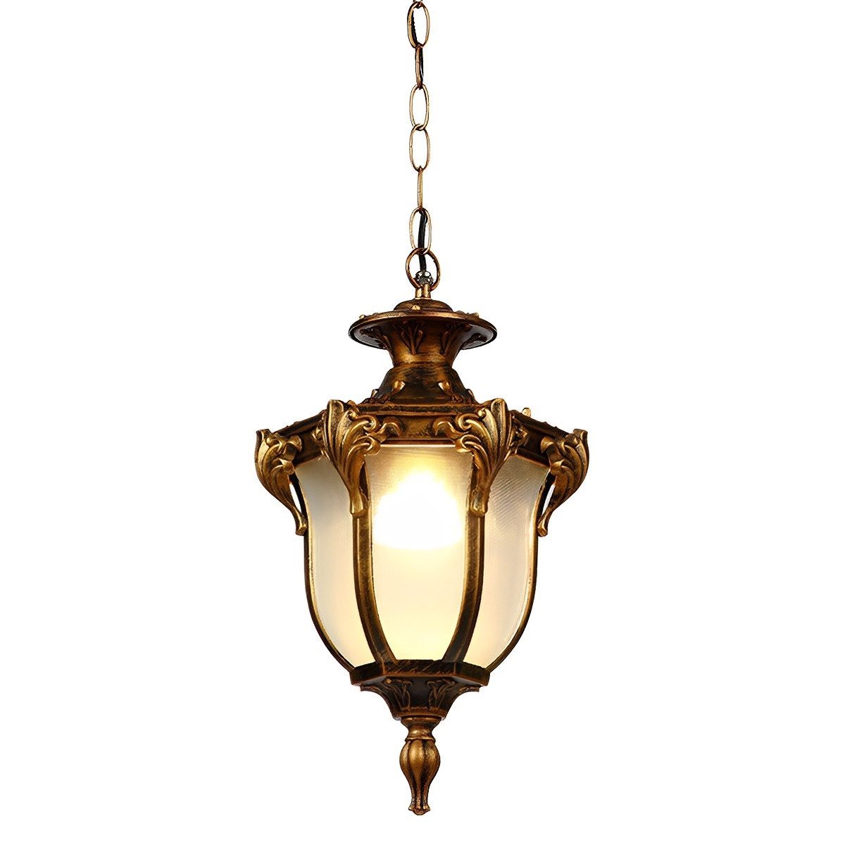 Suspension LED étanche pour extérieur, verre vintage et aluminium, IP65, lampe de jardin, éclairage de terrasse et de balcon | Sansoti
