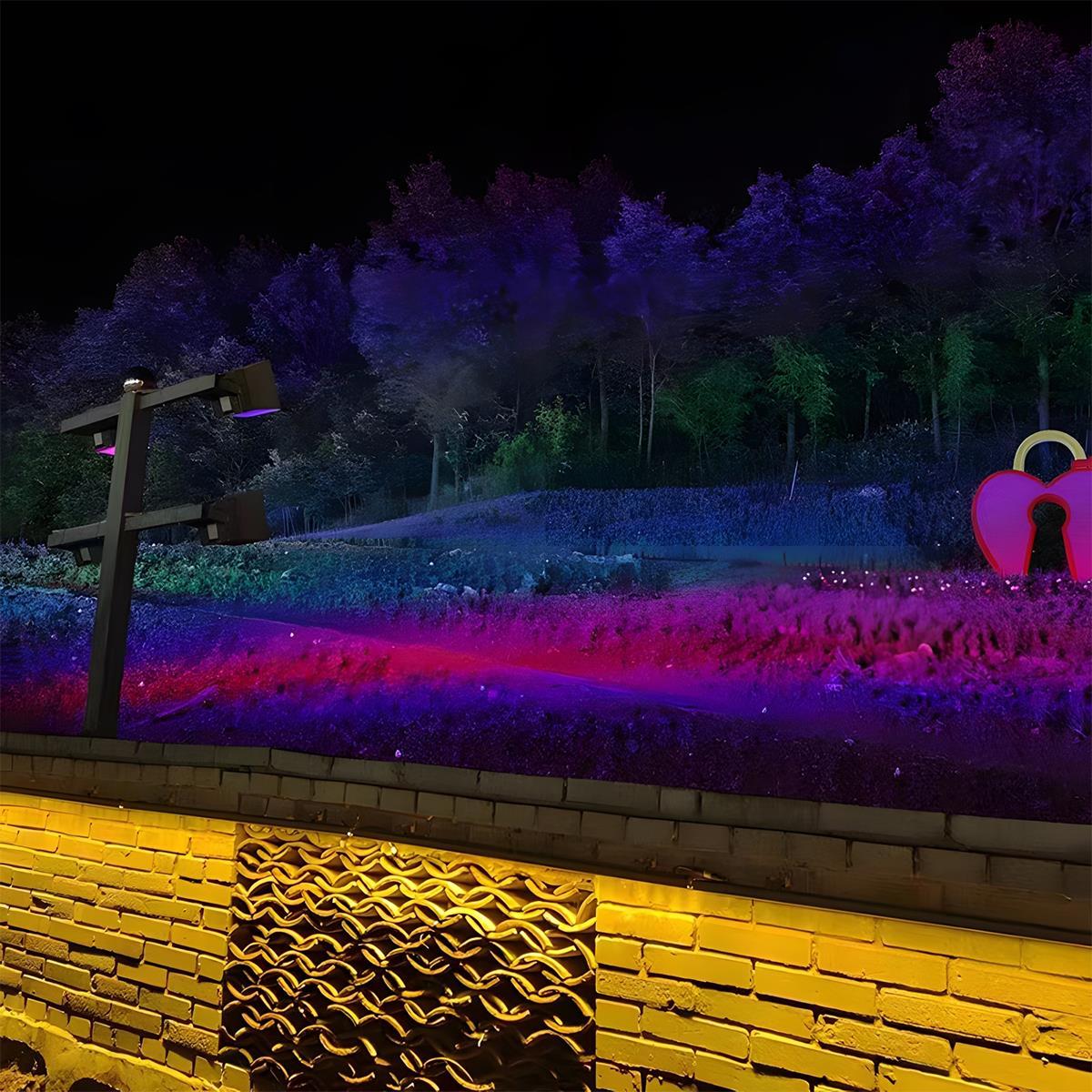 LED-Gartenstrahler RGB Wasserdicht IP65 Baumbeleuchtung Außenleuchte aus Aluminium Landschaftsbeleuchtung für Garten und Rasen | Sansoti