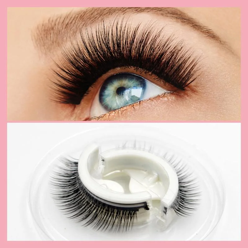 Faux cils autocollants réutilisables sans colle, fibres synthétiques, aspect naturel, accessoire de maquillage | Sansoti