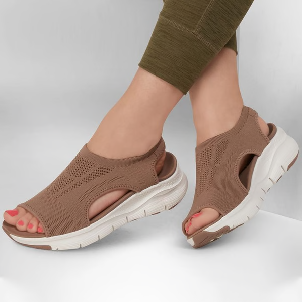 Sandales de sport orthopédiques avec bride de talon réglable pour femmes, bleu rose noir, lavables, en mesh, été, randonnée | Sansoti