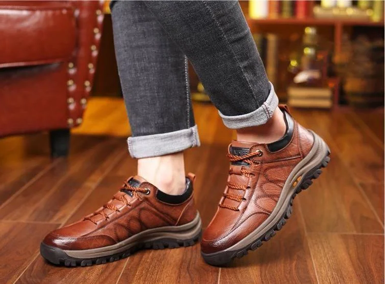 Chaussures pour homme cousues à la main avec soutien de la voûte plantaire et semelle antidérapante pour un confort de marche optimal au quotidien | Sansoti