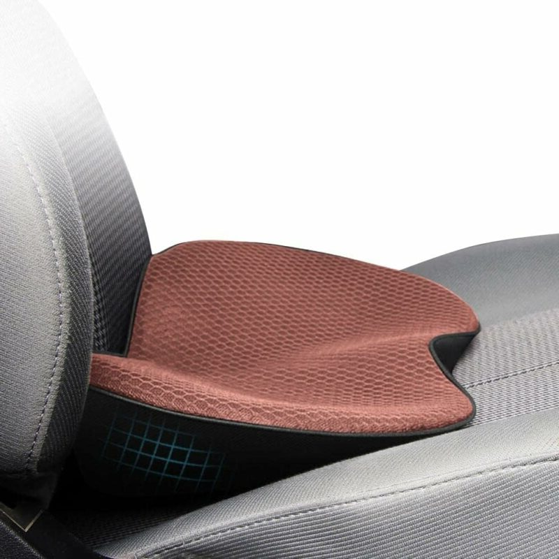 Ergonomisches erhöhtes Autositzkissen aus Memory-Schaum für kleinere Fahrer, Komfort, Schwarz Beige Braun Rot, Auto | Sansoti