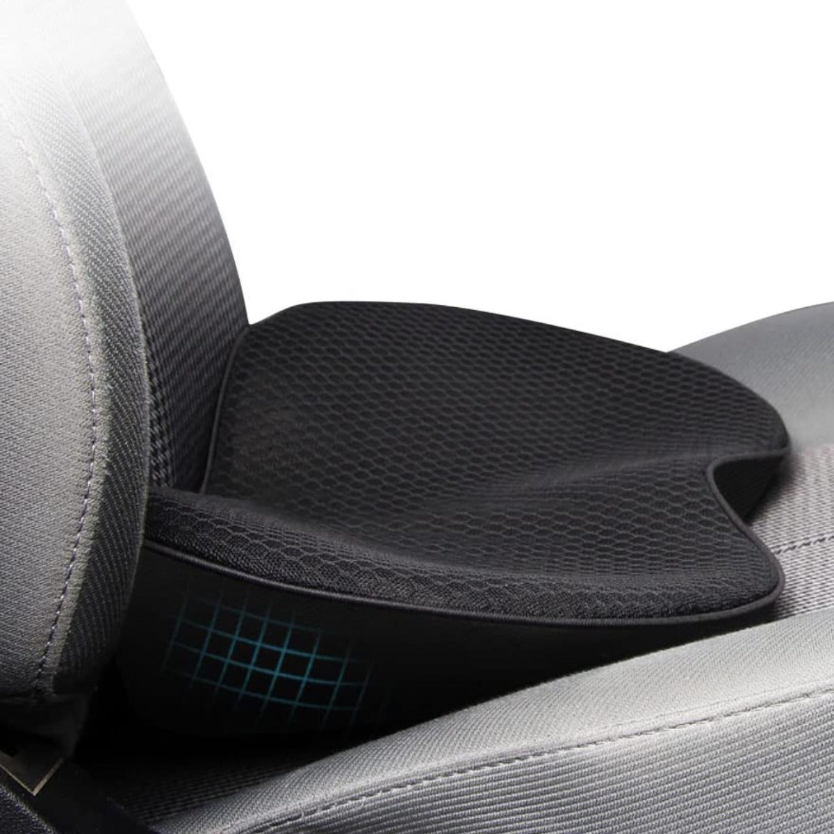 Ergonomiczna podwyższająca poduszka samochodowa z pianką memory foam zapewniająca optymalny komfort jazdy, wsparcie i lepszą widoczność | Sansoti