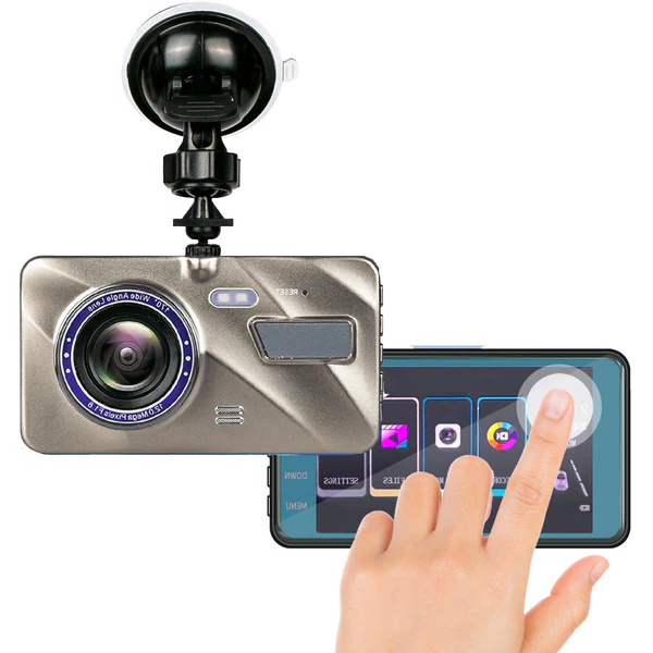 Dashcam für vorne und hinten mit Nachtsicht, 1080p Full HD, großem Display, Fahrassistenz, Autorecorder und Sicherheitsfunktion | Sansoti