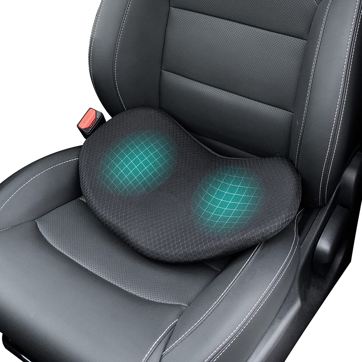 Ergonomiczna podwyższająca poduszka samochodowa z pianką memory foam zapewniająca optymalny komfort jazdy, wsparcie i lepszą widoczność | Sansoti