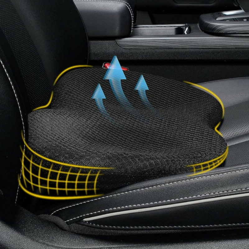 Ergonomisches erhöhtes Autositzkissen aus Memory-Schaum für kleinere Fahrer, Komfort, Schwarz Beige Braun Rot, Auto | Sansoti