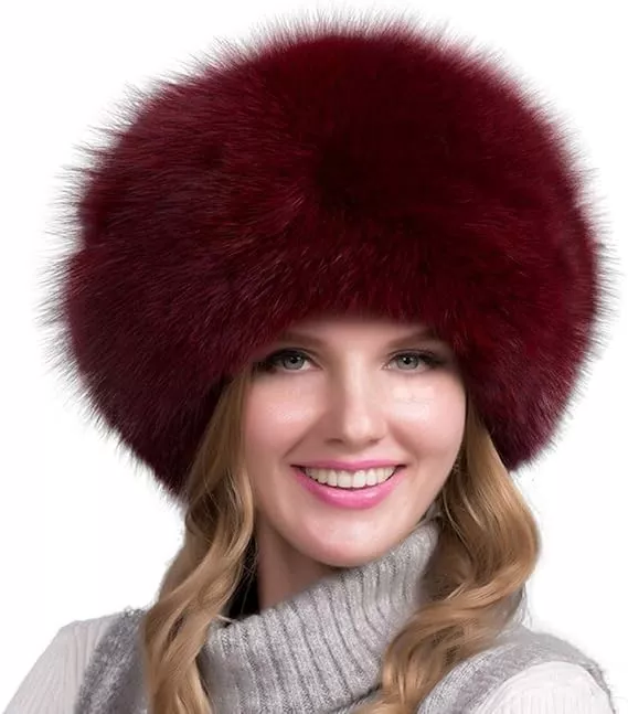 Vossenbont Wintermuts met Oorwarmers Dames Dikke Bontmuts Natuurlijke Vacht Elegante Warme Winterhoed | Sansoti
