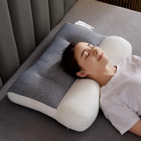 Oreiller cervical ergonomique en mousse à mémoire de forme pour dormir sur le côté ou sur le dos, soutien optimal du cou, confort | Sansoti